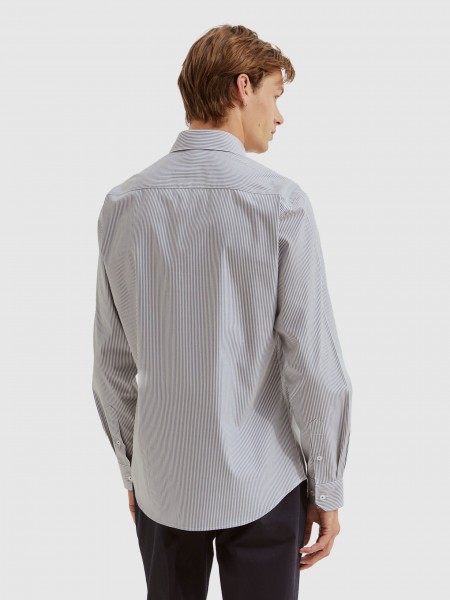 Camisa Hombre Raya Verde Lion Of Porches