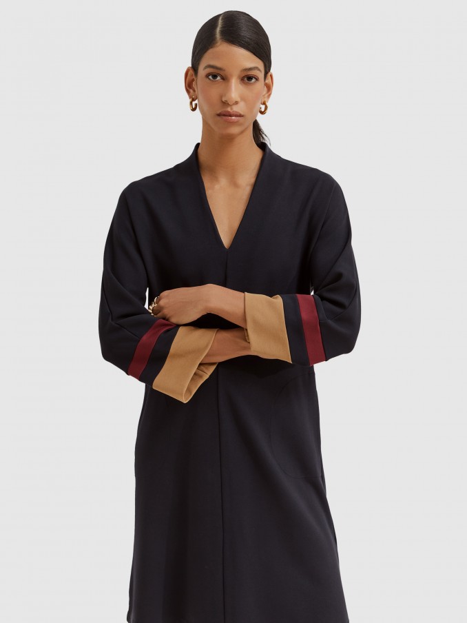 Dress Woman Blue Stripe Lion Of Porches