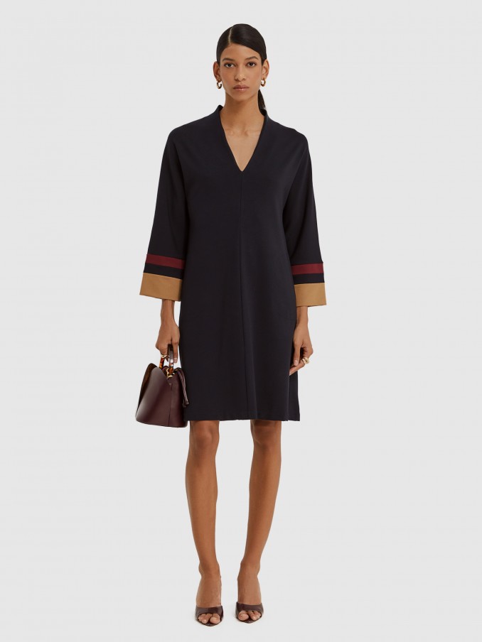 Dress Woman Blue Stripe Lion Of Porches