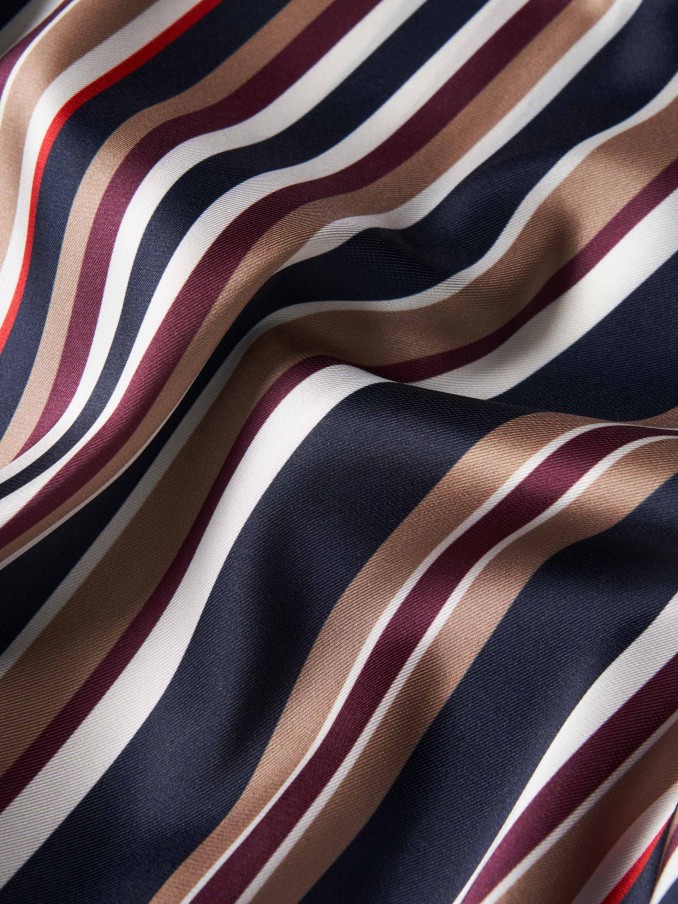 Blouse Woman Blue Stripe Lion Of Porches