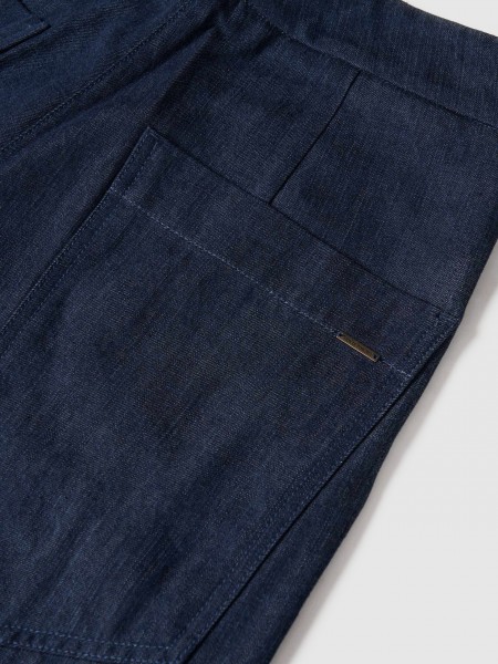 Pants Woman Navy Blue Lion Of Porches