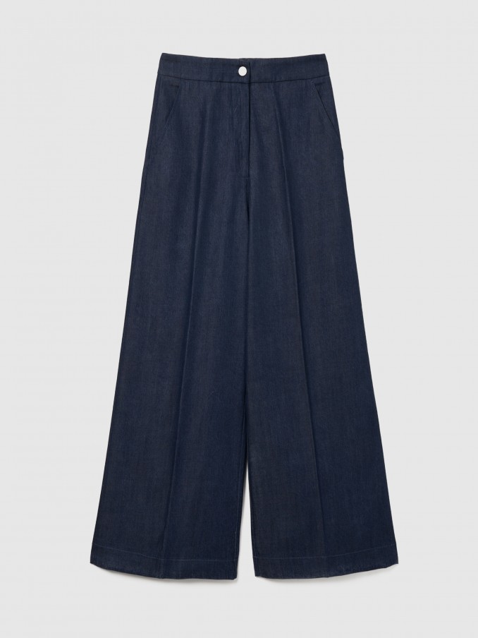 Pants Woman Navy Blue Lion Of Porches