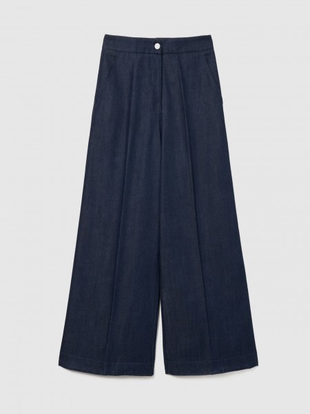 Pants Woman Navy Blue Lion Of Porches