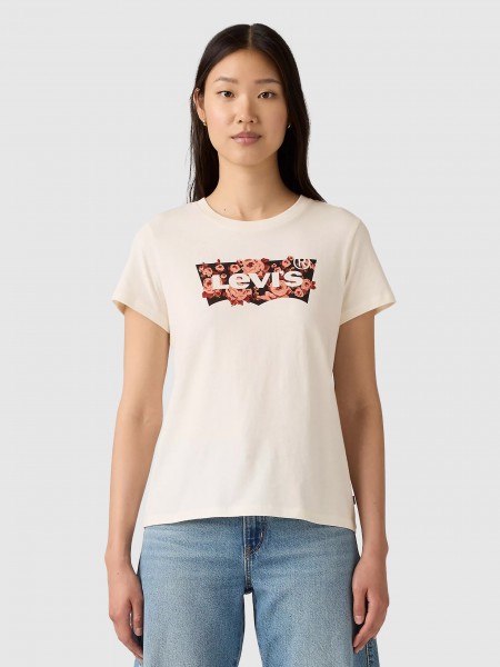 T-Shirt Woman Cream Levis