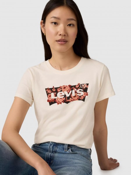T-Shirt Woman Cream Levis