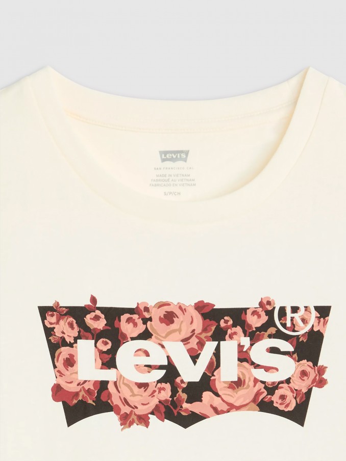 T-Shirt Woman Cream Levis