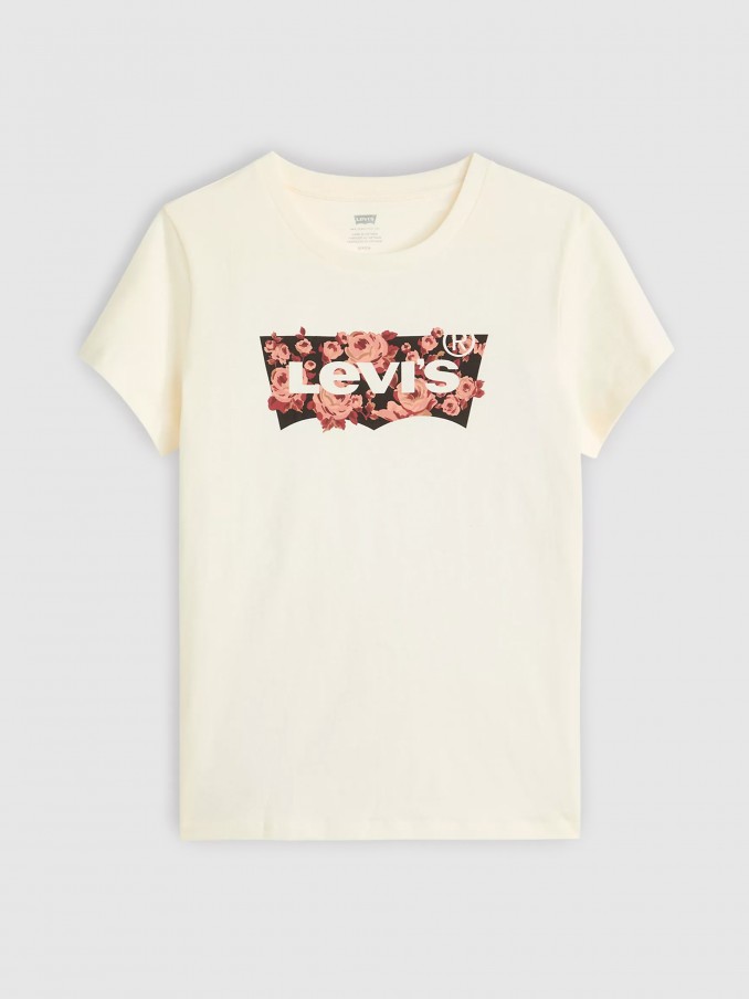 Camiseta Mujer Crema Levis