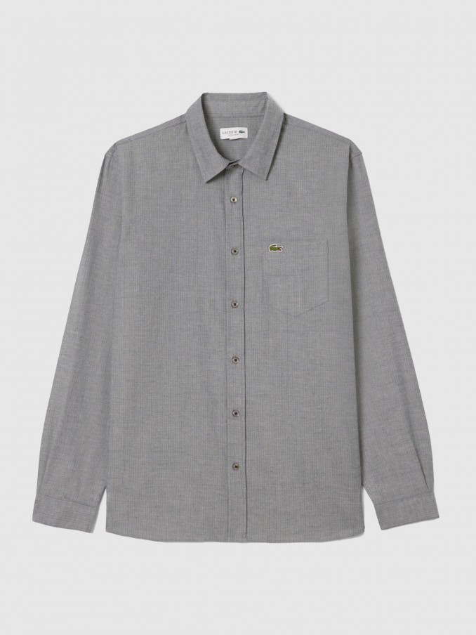 Camisa Hombre Gris Lacoste