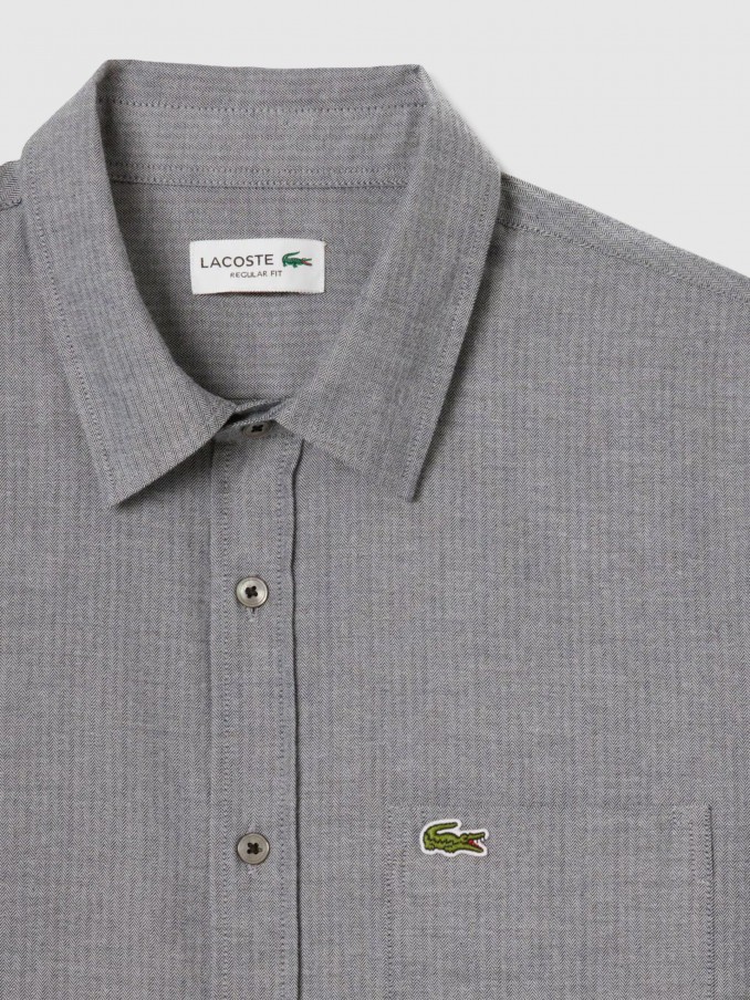 Camisa Hombre Gris Lacoste
