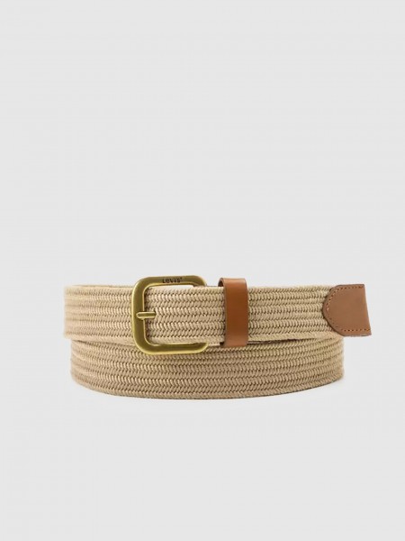 Cinturon Hombre Beige Levis