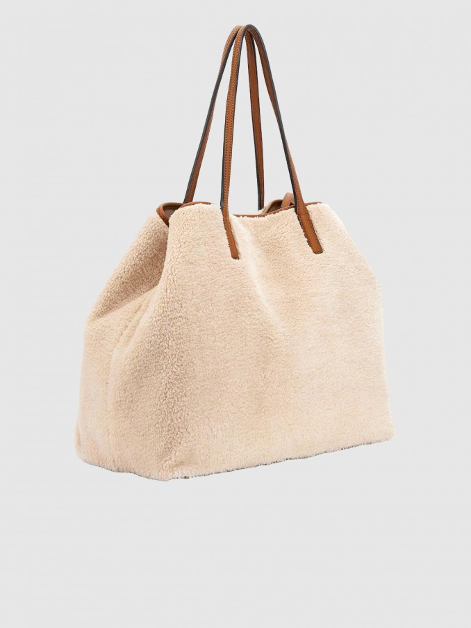 Bolsos de Mano Mujer Beige Guess