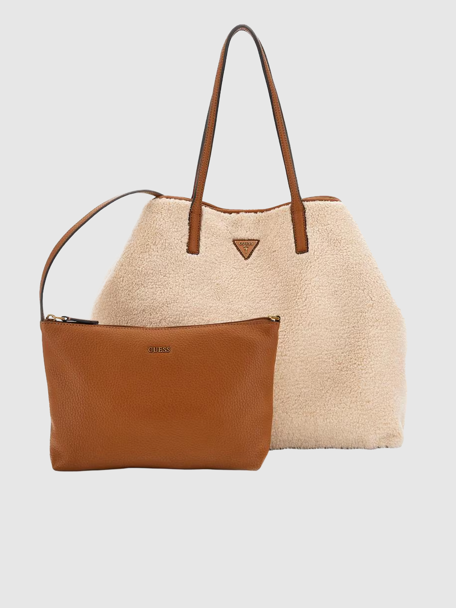 Bolsos de Mano Mujer Beige Guess