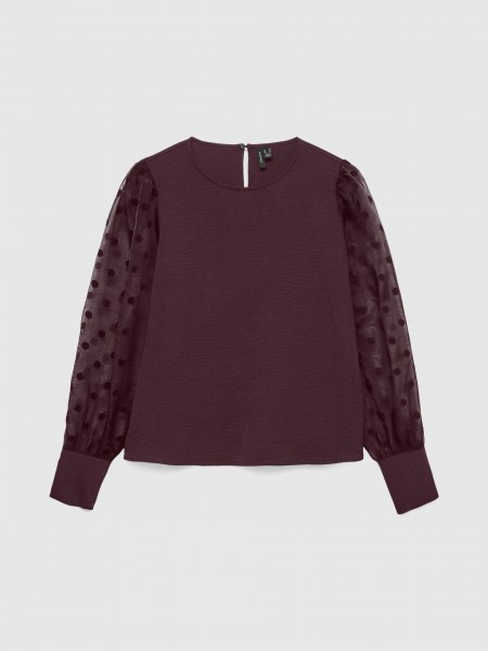 Blouse Woman Bordeaux Vero Moda