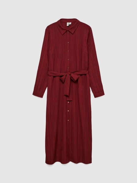Dress Woman Bordeaux Vero Moda