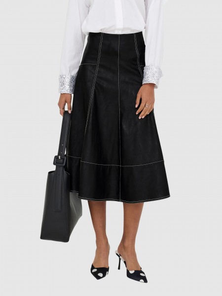 Falda Mujer Negro Only
