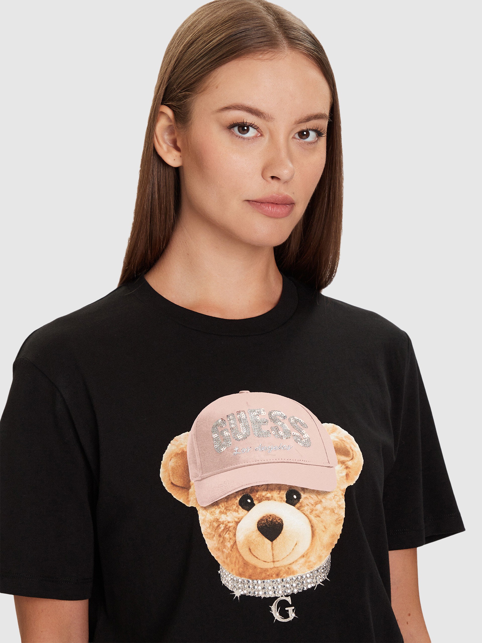 T-Shirt Woman Black Guess Underwear