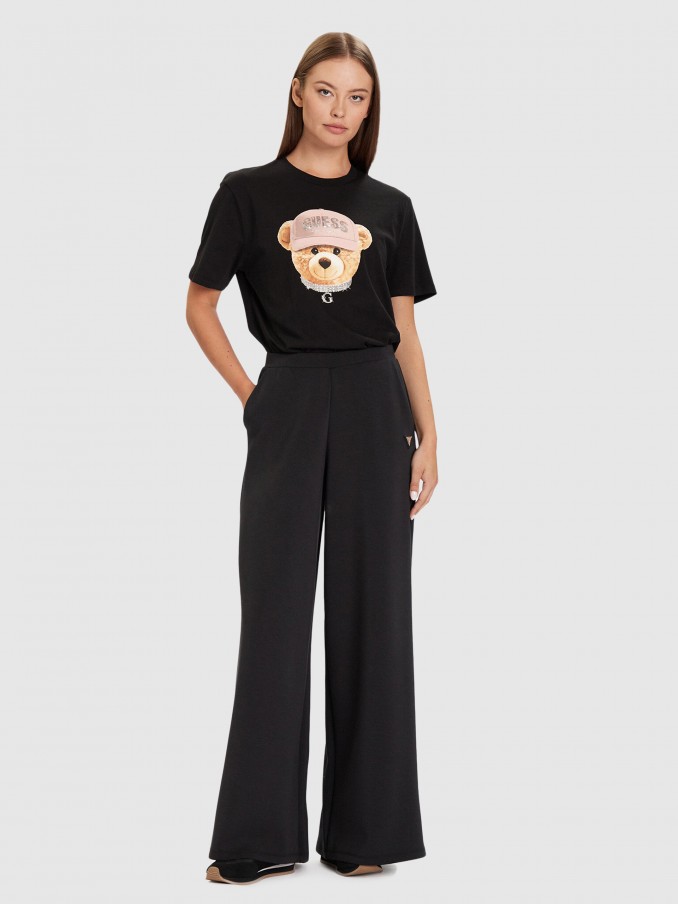 T-Shirt Woman Black Guess Underwear
