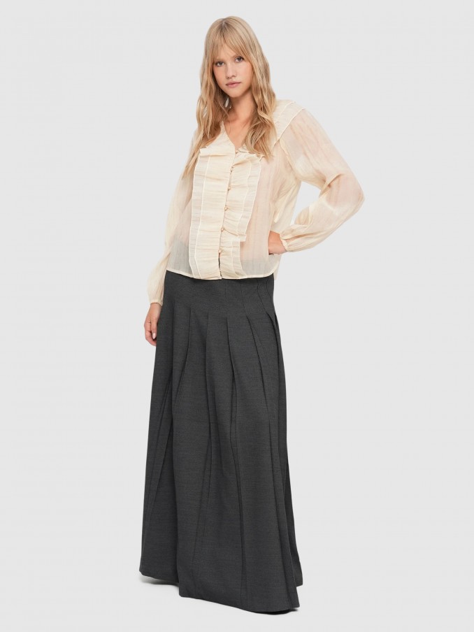 Skirt Woman Grey Vero Moda