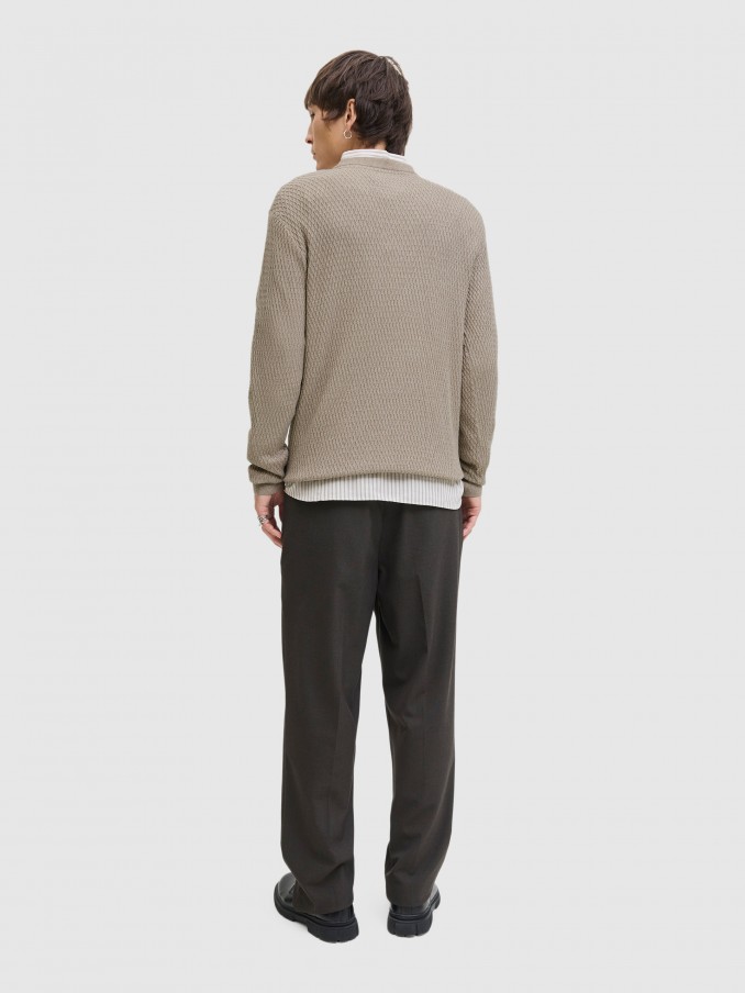 Sueter Hombre Castao Claro Jack & Jones