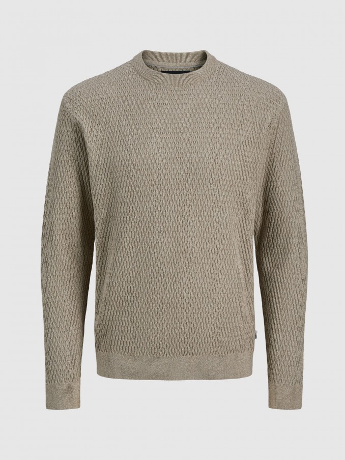 Sueter Hombre Castao Claro Jack & Jones