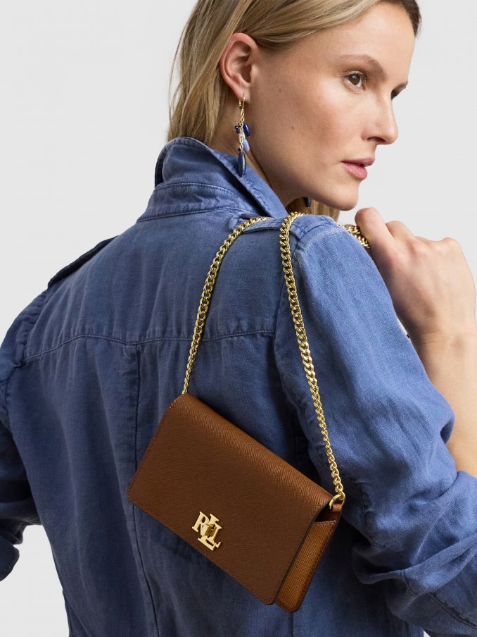 Bolsos de Hombro Mujer Camello Polo Ralph Lauren