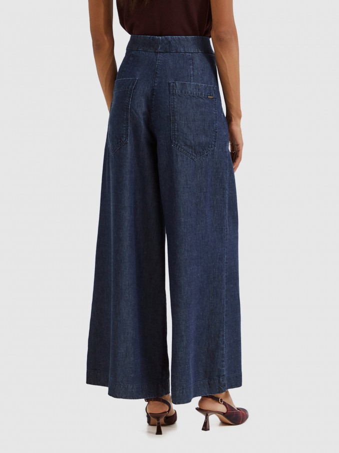 Pants Woman Navy Blue Lion Of Porches