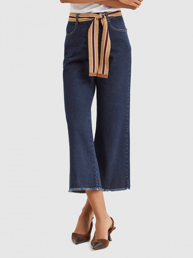 Pants Woman Dark Jeans Lion Of Porches