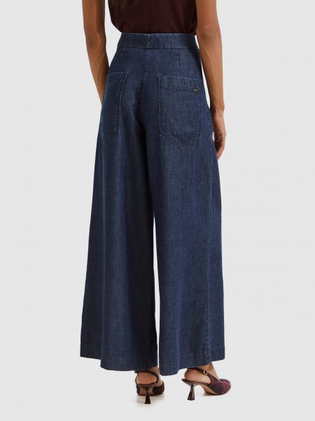 Pants Woman Navy Blue Lion Of Porches