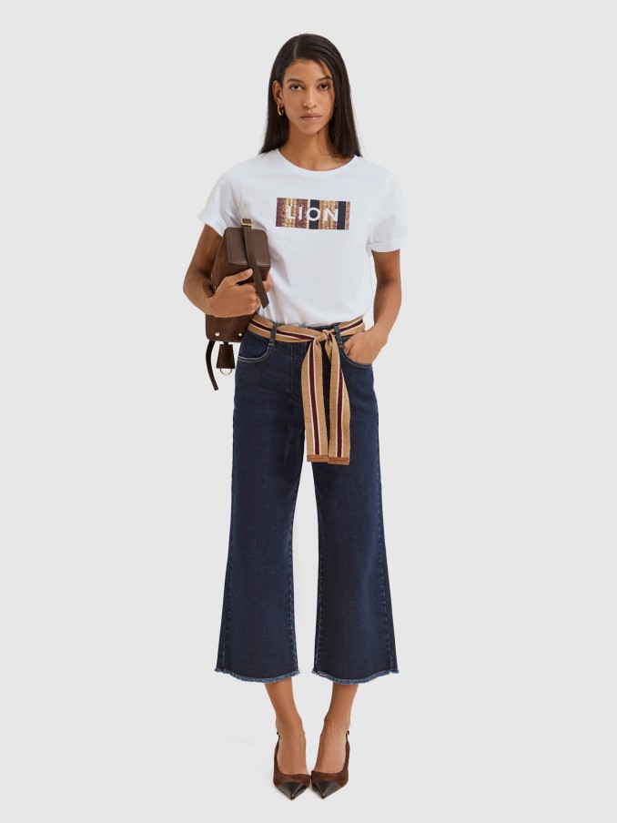 Pants Woman Dark Jeans Lion Of Porches