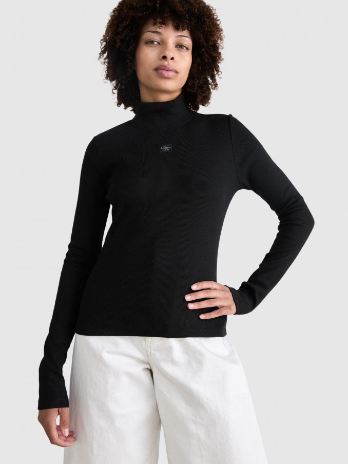 Sueter Mujer Negro Calvin Klein