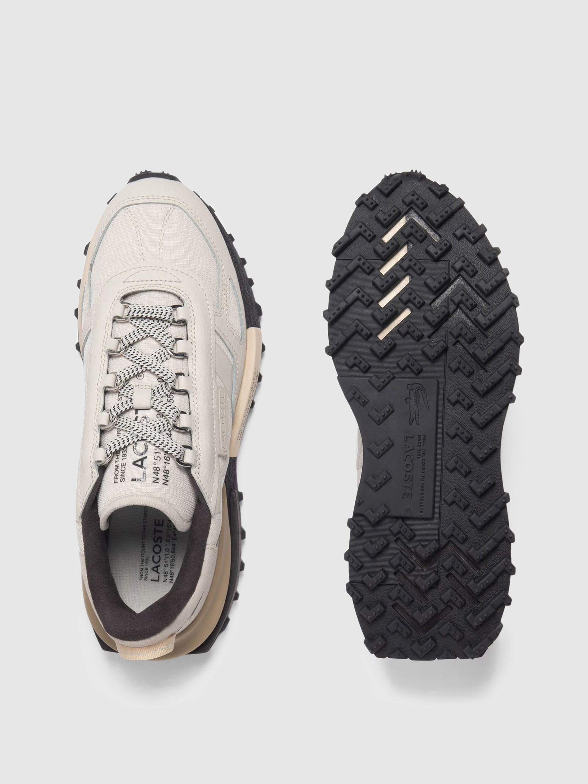 Tenis Hombre Beige Lacoste