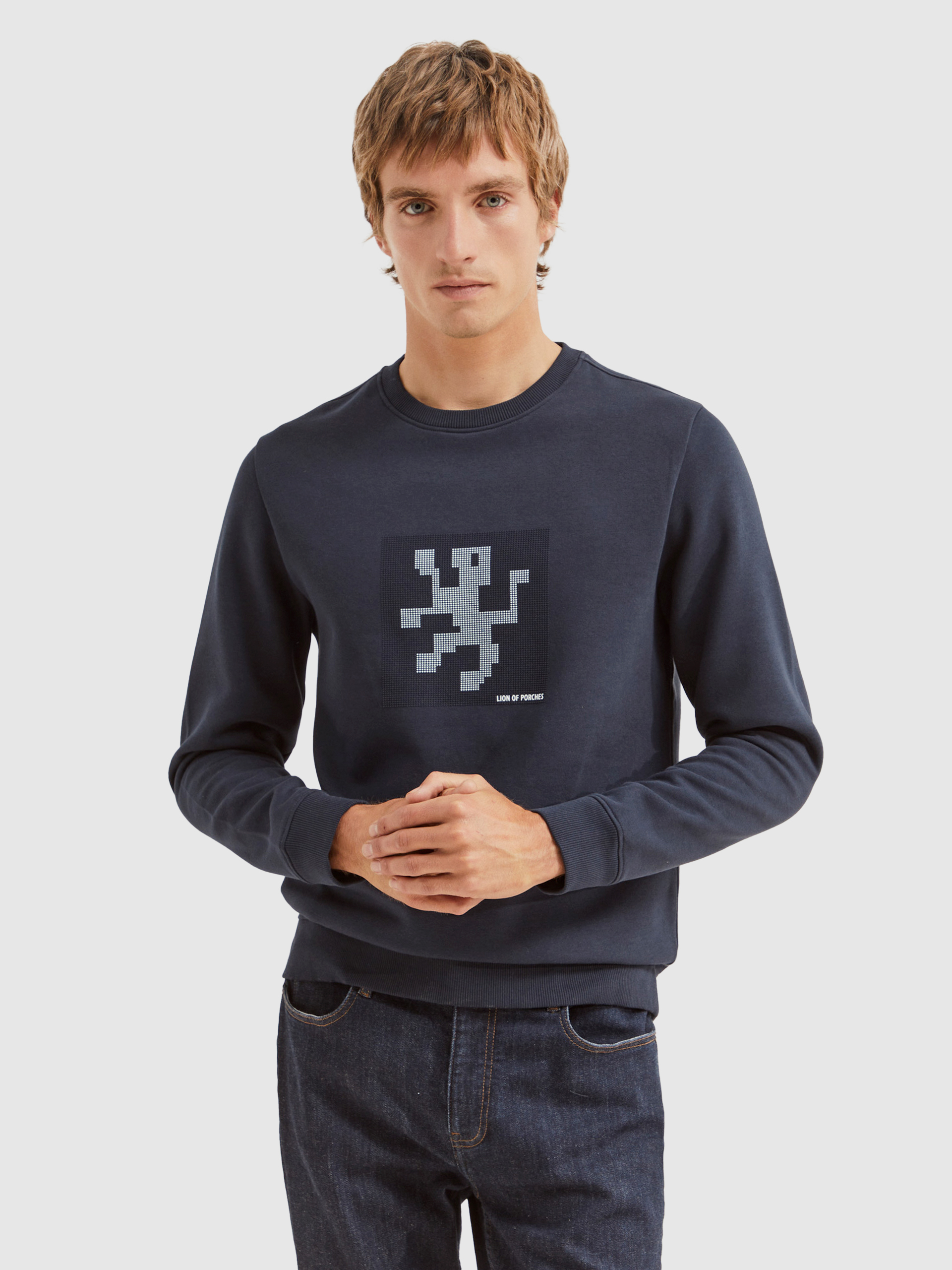 Jumper Man Navy Blue Lion Of Porches
