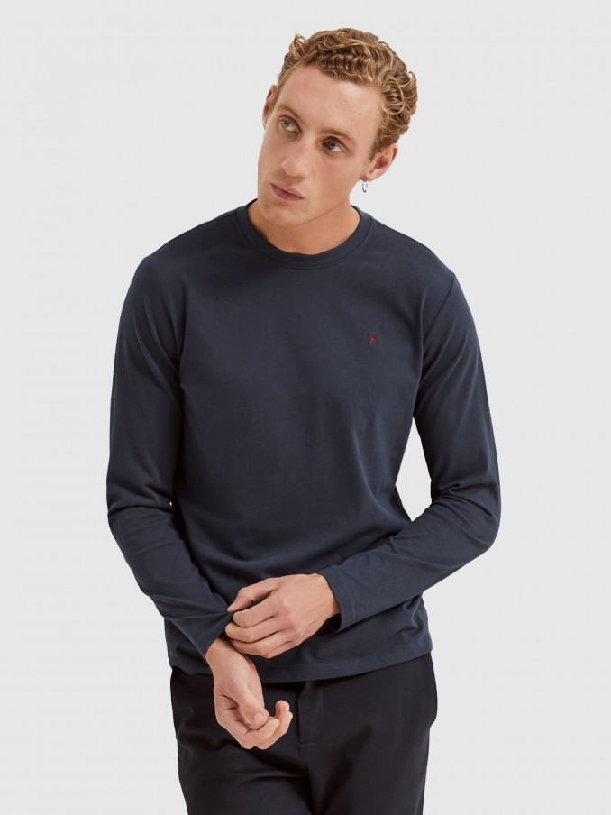 Pullover Man Navy Blue Lion Of Porches