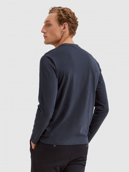 Pullover Man Navy Blue Lion Of Porches