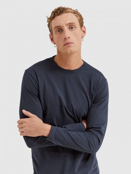 Pullover Man Navy Blue Lion Of Porches