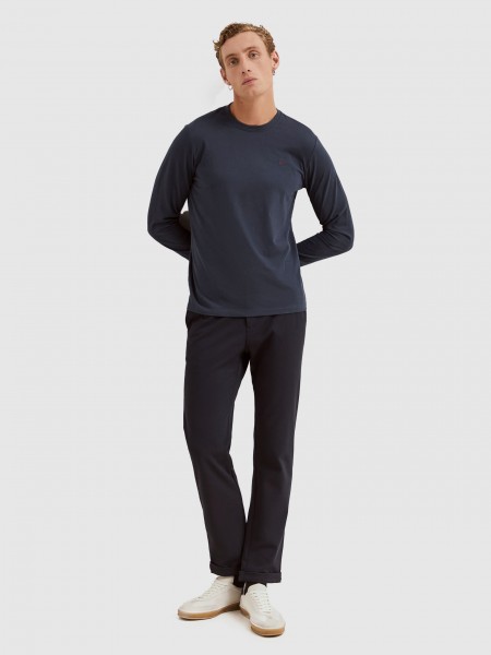 Pullover Man Navy Blue Lion Of Porches