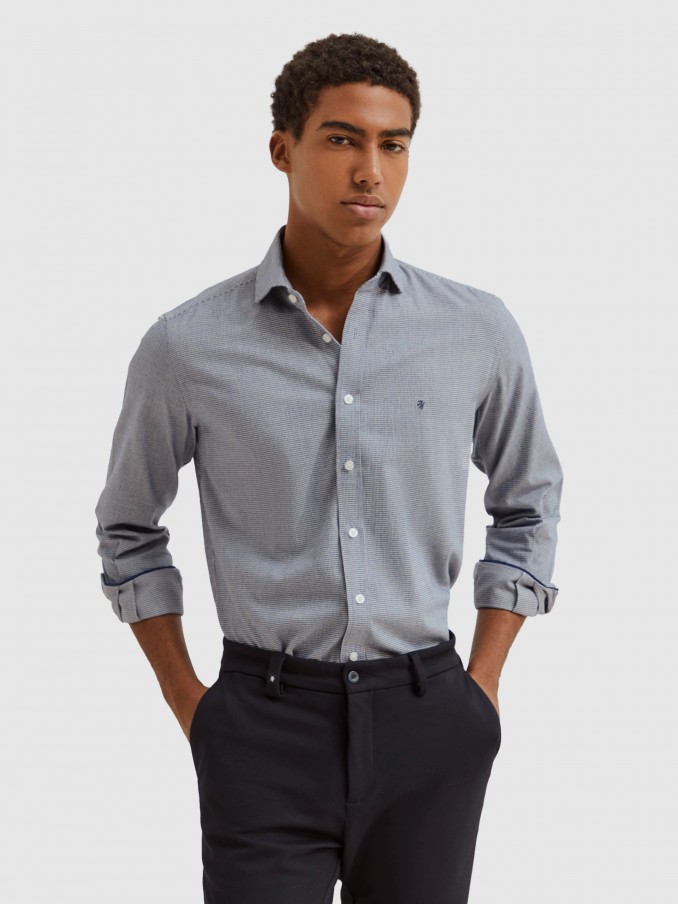 Camisa Hombre Azul Marino Lion Of Porches