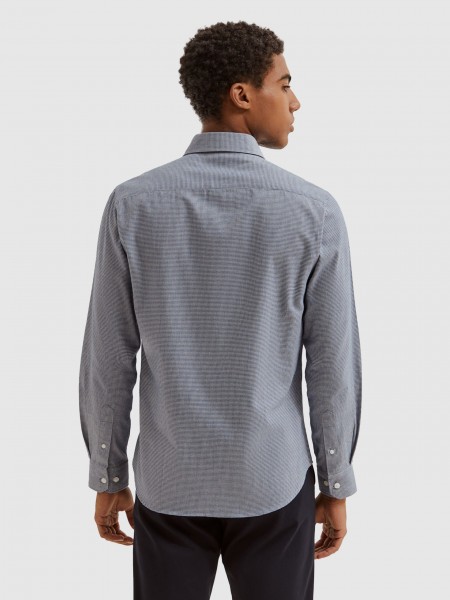 Camisa Hombre Azul Marino Lion Of Porches