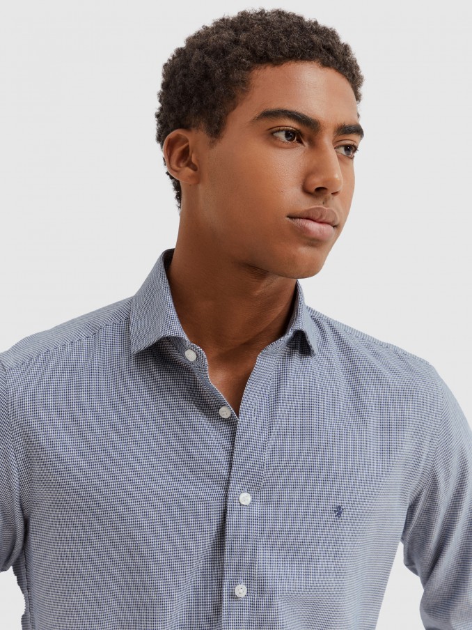 Camisa Hombre Azul Marino Lion Of Porches