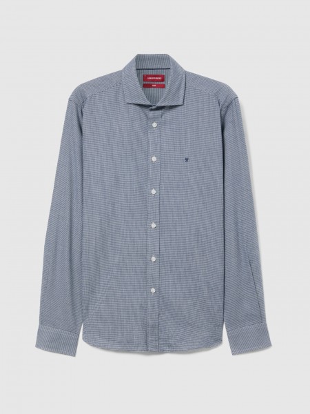 Shirt Man Navy Blue Lion Of Porches