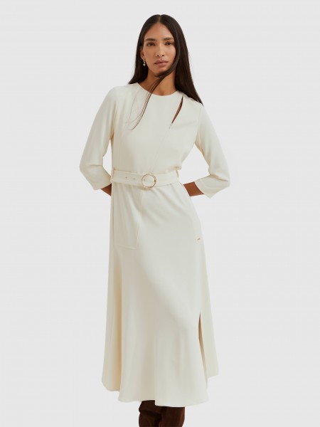 Vestido Mujer Crema Lion Of Porches