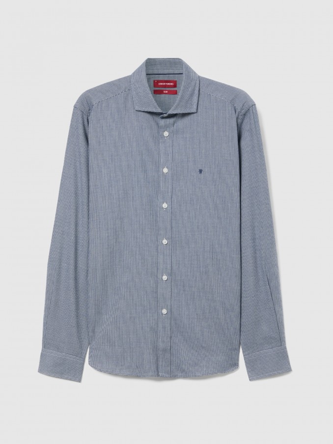 Camisa Hombre Azul Marino Lion Of Porches