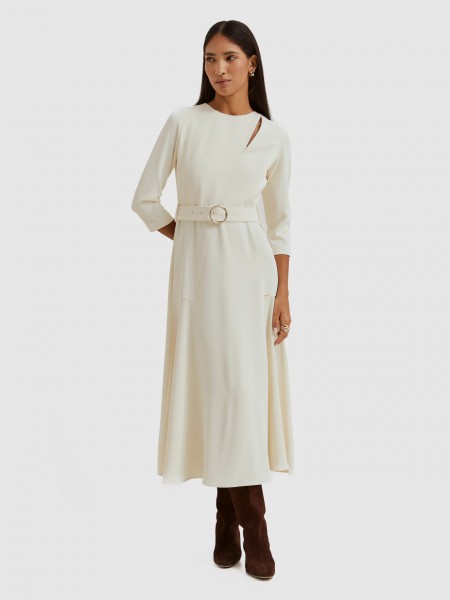Vestido Mujer Crema Lion Of Porches Vestido Mujer Crema Lion Of Porches