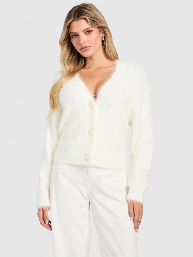 Abrigo Mujer Crema Guess