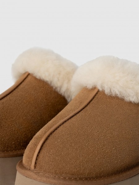 Chanclas Mujer Camello Ugg