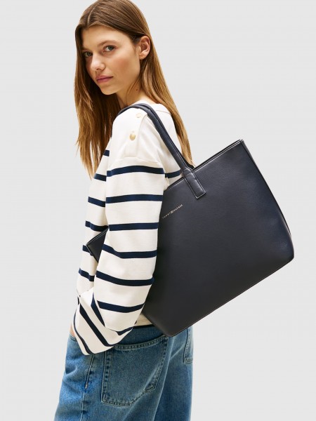 Tote Bags Woman Navy Blue Tommy Jeans