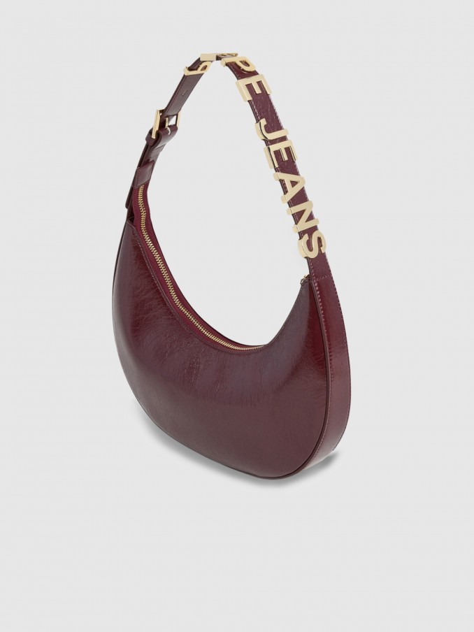 Bolsos de Hombro Mujer Burdeos Pepe Jeans London
