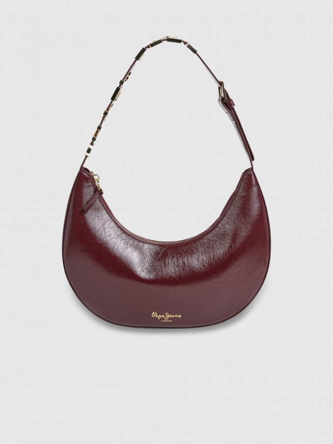 Bolsos de Hombro Mujer Burdeos Pepe Jeans London