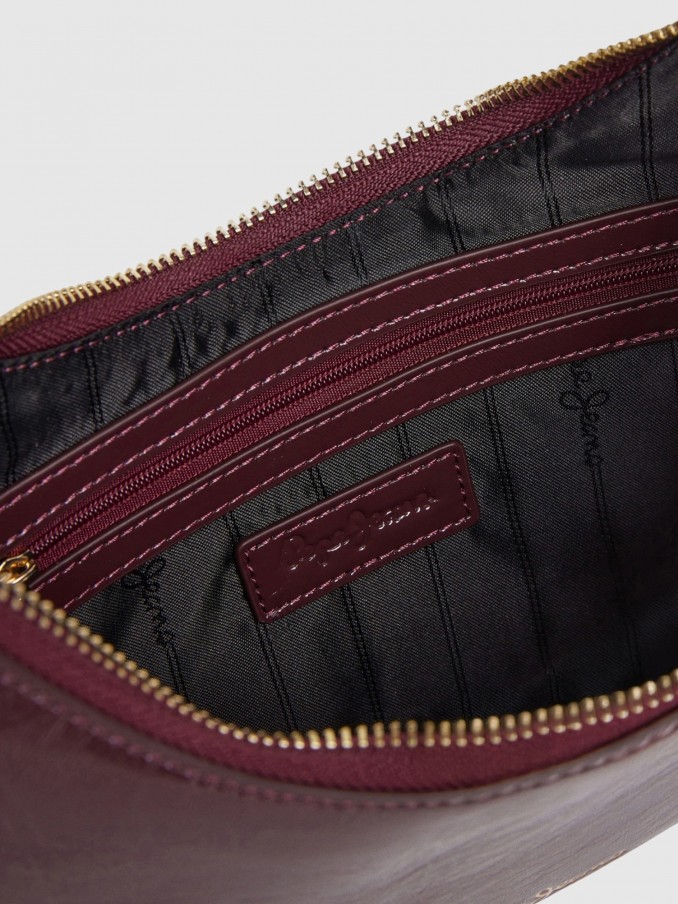 Bolsos de Hombro Mujer Burdeos Pepe Jeans London