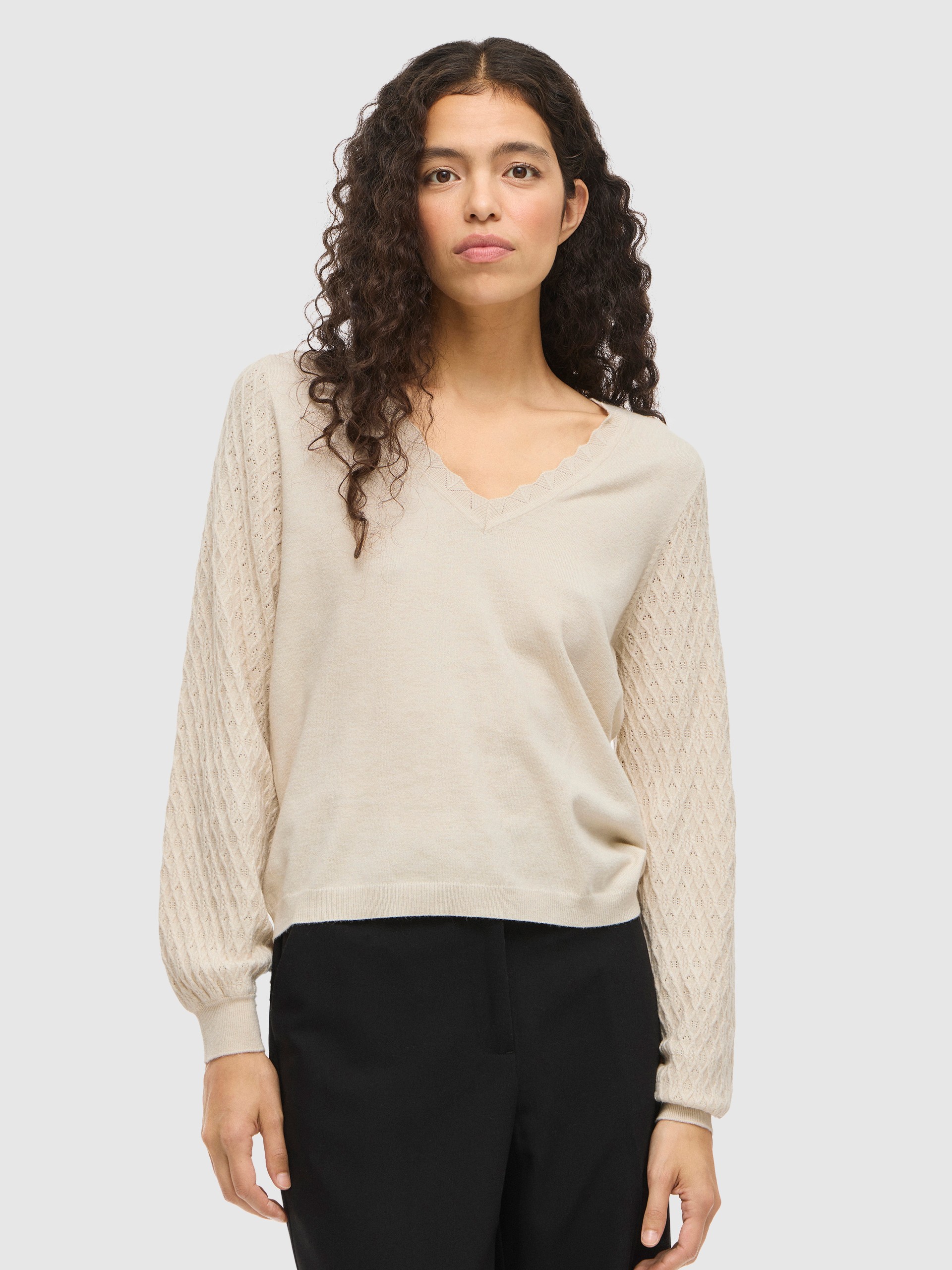 Sueter Mujer Crema Vila
